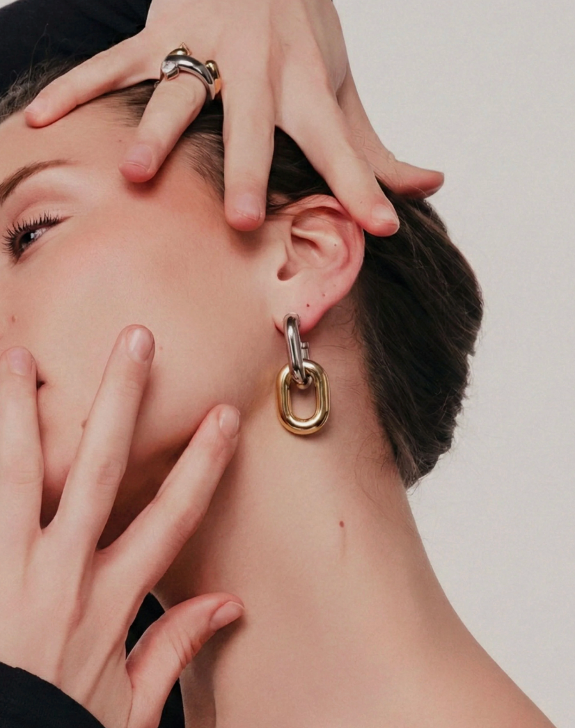 Double Tube Hoop Earrings