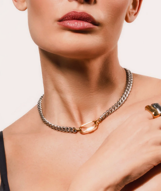 Sleek Carabiner Anne Mix Necklace