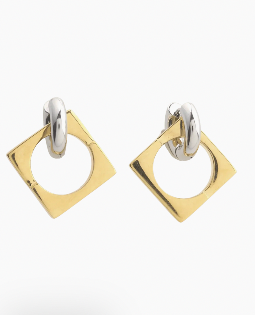 Square Mix Hoop Earrings