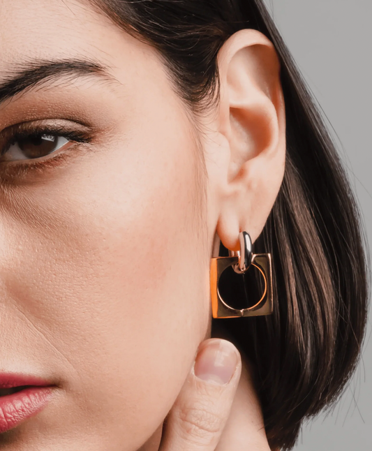 Square Mix Hoop Earrings