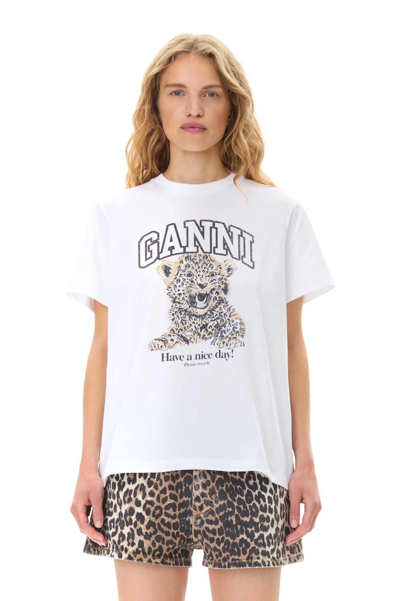 Basic Jersey Leopard Relaxed T-Shirt