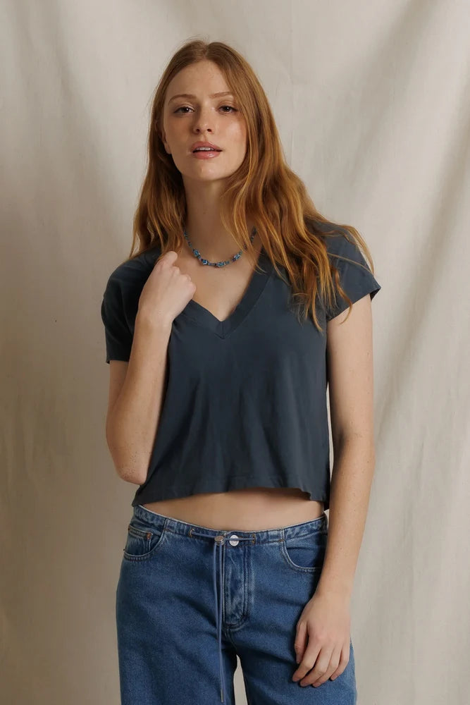 Alanis Recycled Cotton V-Neck