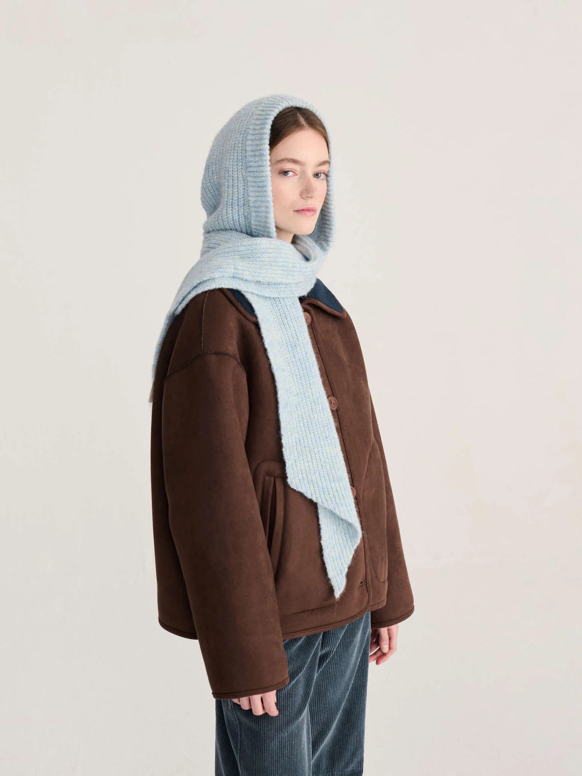 Knitted Hooded Scarf