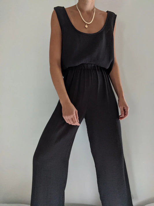 Patricia Waffled Cotton Pant