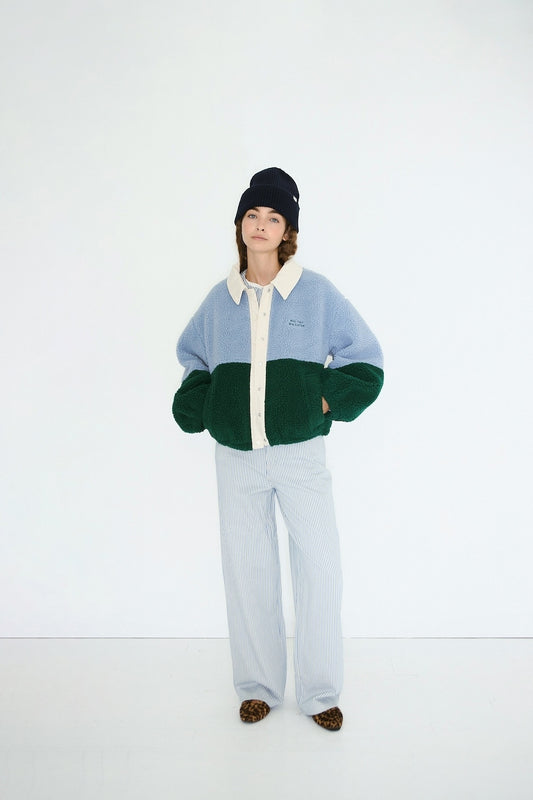 Color Blocked Sherpa Jacket