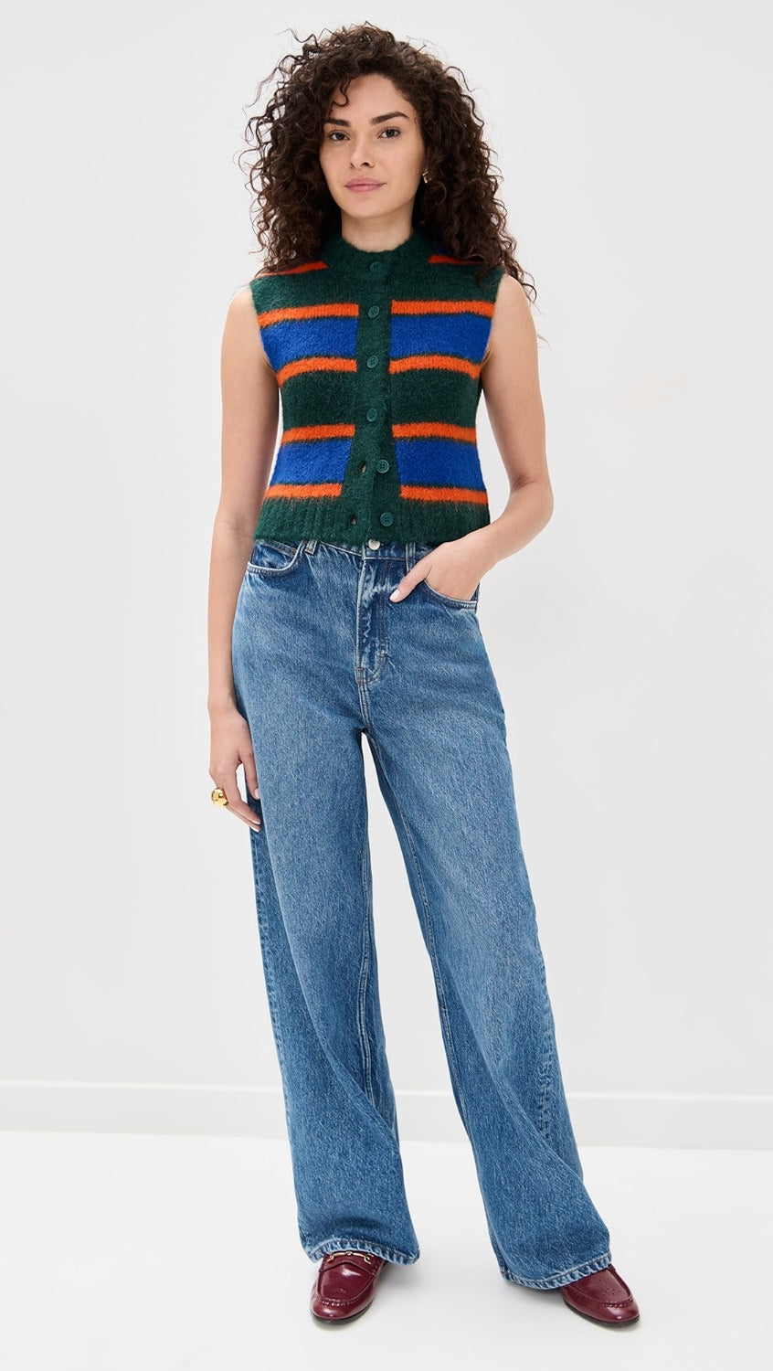 Striped Knit Vest