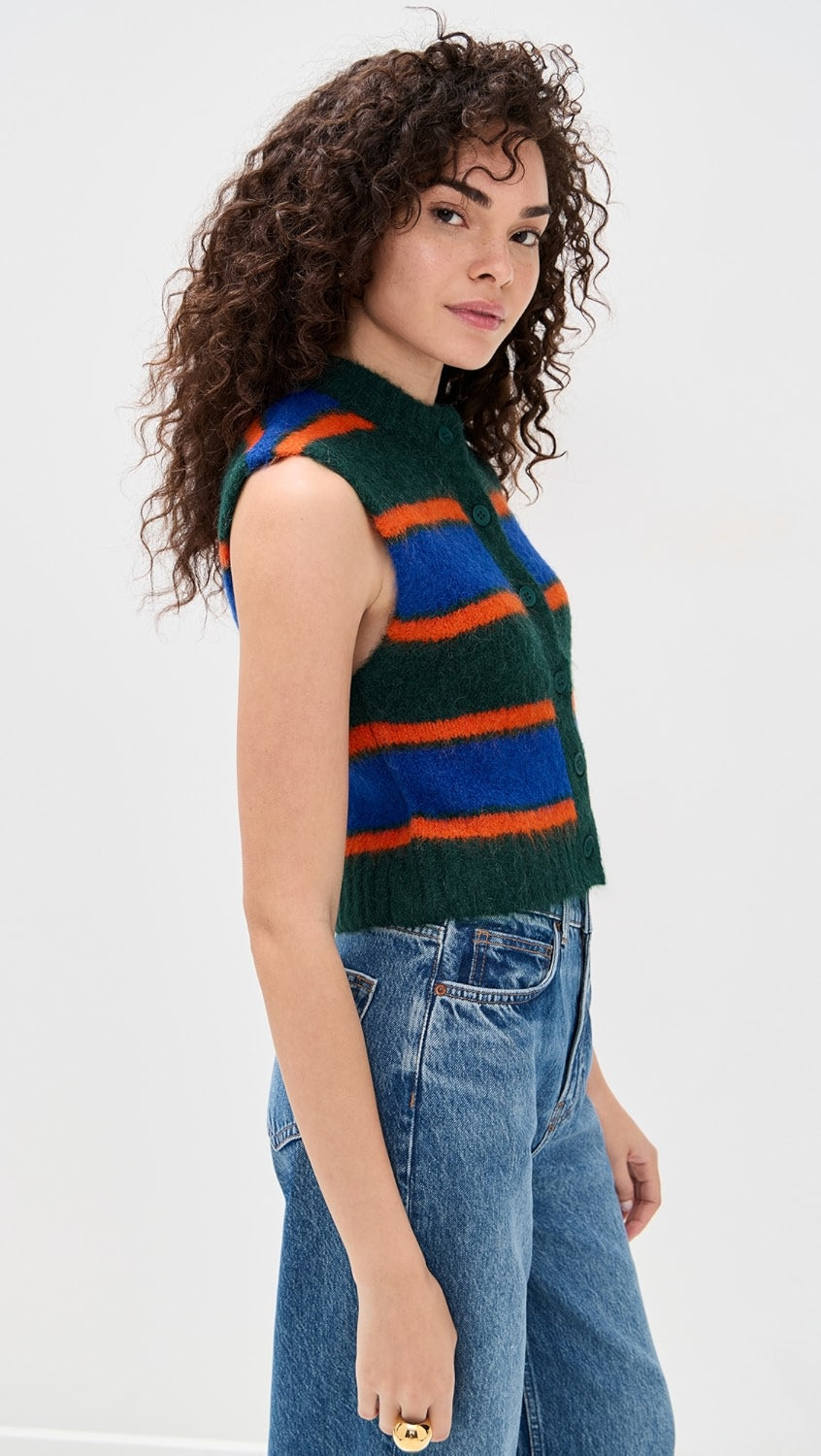Striped Knit Vest