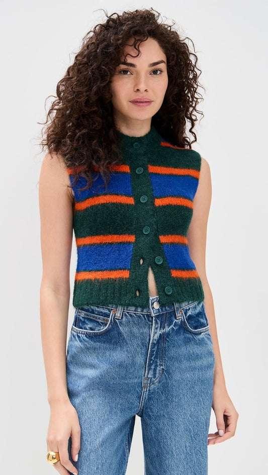 Striped Knit Vest