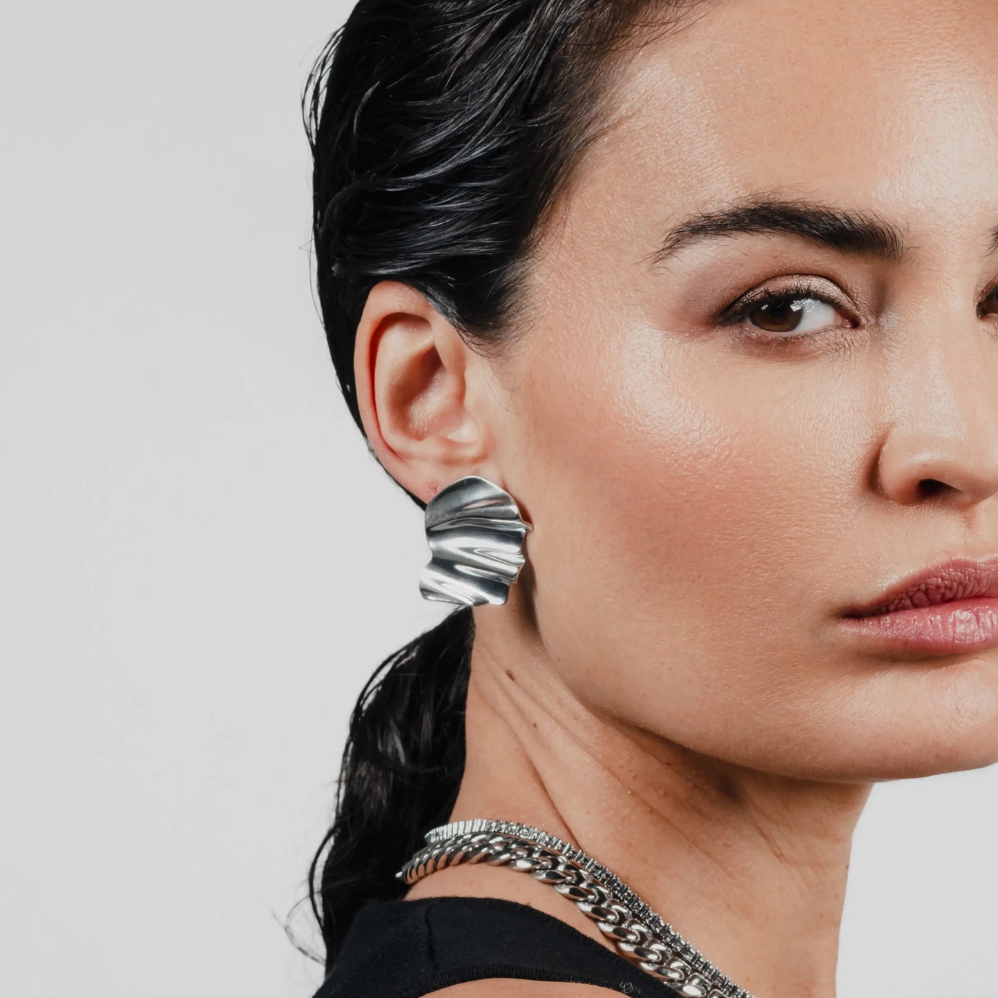 Wave of Silver Earrings